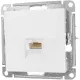 Розетка компьютерная 1-м AtlasDesign RJ45 кат.5E механизм бел. SE ATN000183