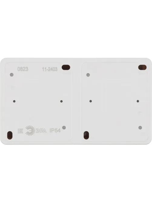 Розетка 2-м ЭРА Эксперт накладн. 16A IP54 с/з с/кр бел 11-2403-01