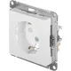 Розетка 1-м СП AtlasDesign 16А IP20 с заземл. механизм бел. SE ATN000143