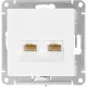 Розетка компьютерная 2-м AtlasDesign RJ45 кат.5E механизм бел. SE ATN000185