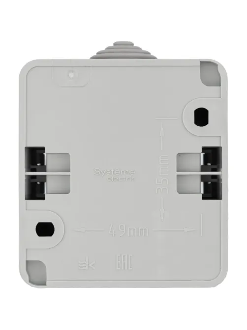 Розетка 1-ая с/з с кр. с защитными шторк. IP44 SE Этюд Серый (PA16-044C)О/У