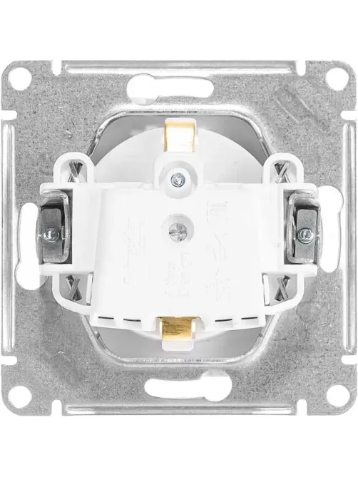 Розетка 1-м СП AtlasDesign 16А IP20 с заземл. механизм бел. SE ATN000143