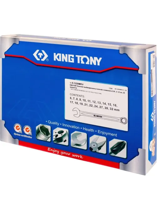 Набор ключей комбинированных, ложемент, 20 предметов KING TONY 9.1220MRV