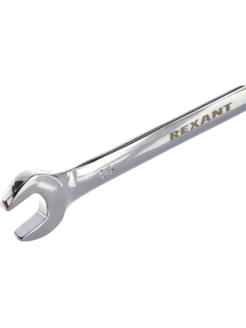 Ключ комбинированный трещоточный 14мм, CrV, зеркальн. хром REXANT 12-5809-1