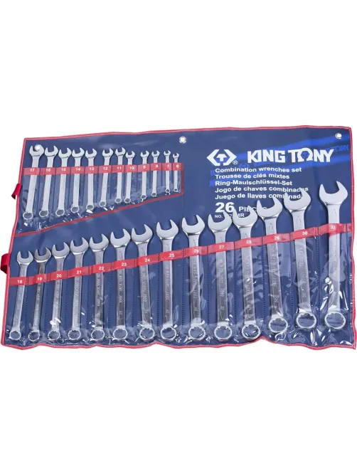 Набор ключей комбинированных, 6-32 мм, 26 предметов KING TONY 1226MR