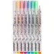 Набор гелевых ручек SKETCH&ART Uni Write.GLITTER 1мм, блестки, 8цв 20-0309