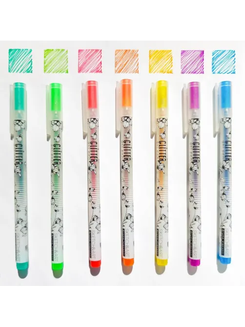 Набор гелевых ручек SKETCH&ART Uni Write.GLITTER 1мм, блестки, 8цв 20-0309