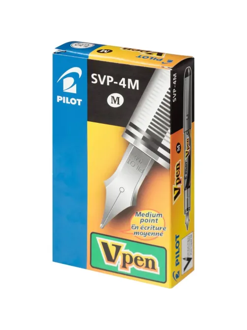 Ручка перьевая PILOT одноразовая SVP-4M V-Pen, черные чернила, 0,4мм