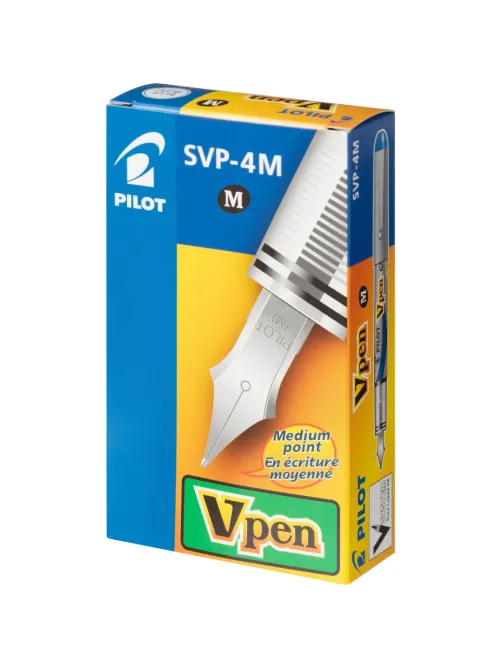 Ручка перьевая PILOT одноразовая SVP-4M V-Pen, синие чернила, 0,58мм