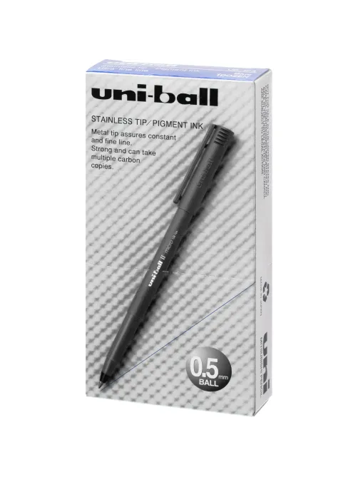 Роллер Uni-Ball II Micro 0,5мм, синий, UB-104
