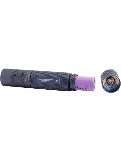 Фонарь ЯРКИЙ ЛУЧ T65 ESCORT CREE XM-L2, 3реж., встр. ЗУ micro-USB