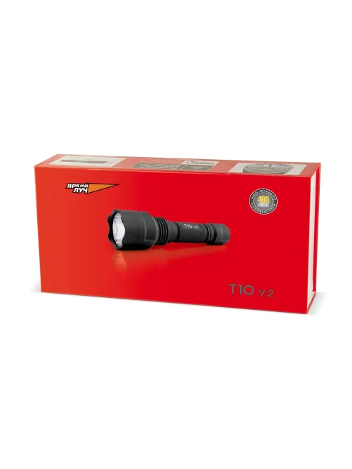 Фонарь ручной ЯРКИЙ ЛУЧ T10 v.2 CREE XP-G2 3реж акк