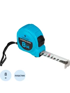 Рулетка Topfort BASIC 8мх25мм, пласт корпус, 2 стопора