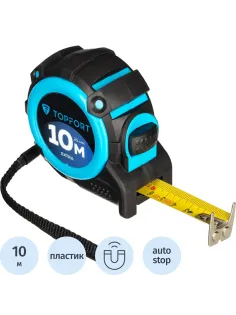 Рулетка 10мх25 мм с автостопом, Topfort Extra