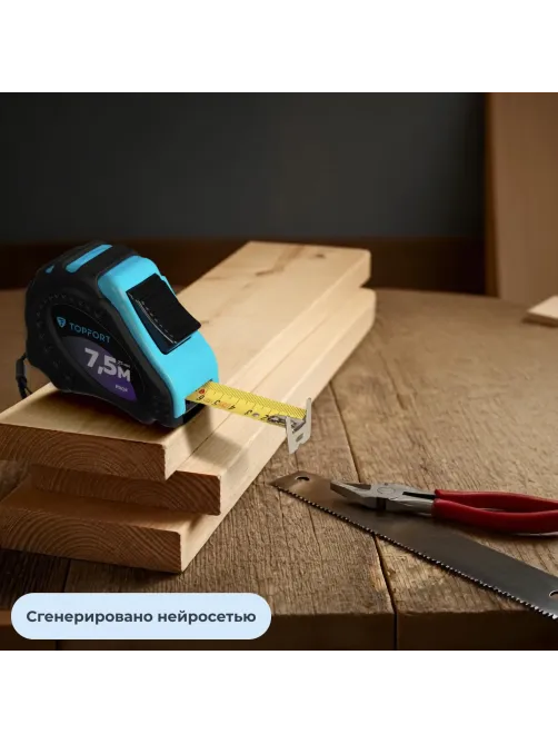 Рулетка 7,5мх25 мм с автостопом  Topfort Prof
