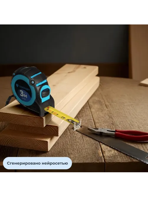 Рулетка 3мх16 мм с автостопом  Topfort Extra