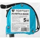 Рулетка Topfort BASIC 5мх19мм, пласт корпус, 2 стопора
