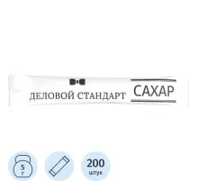Сахар порционный в стиках Деловой Стандарт 5г (гофрокороб 200 шт/уп.)