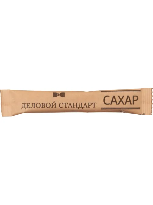 Сахар порционный в стиках Деловой стандарт тростниковый 5гр (500 шт/уп.)