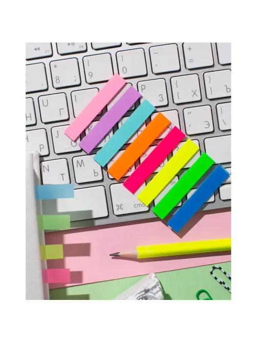 Клейкие закладки пласт. 8цв.по 20л. 8ммх45 Attache