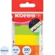 Клейкие закладки бум. 4цв.по 50л. неон 20х50мм Strips Kores 45104