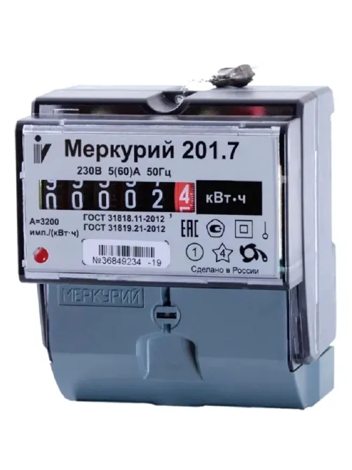 Счетчик Инкотекс Меркурий 201.7 1ф 5-60А 1 тариф (32680)