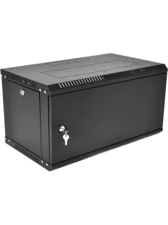 Шкаф настенный телеком. ЦМО разб. 6U(600 x 350) дв.мет.(ШРН-Э-6.350.1-9005)