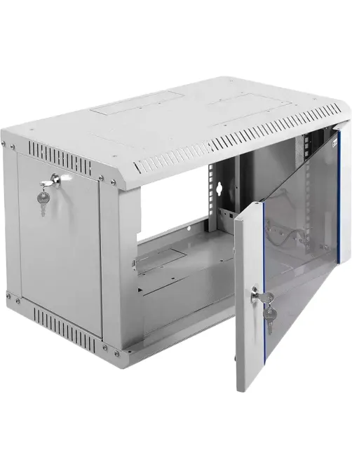 Шкаф настенный телеком. ЦМО разб. 6U (600х350) дверь стекло (ШРН-Э-6.350)