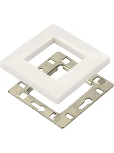 Модуль LANMASTER LAN-FRS45x45/1-WH рамка 1-постовая 45х45, с суппортом, бел