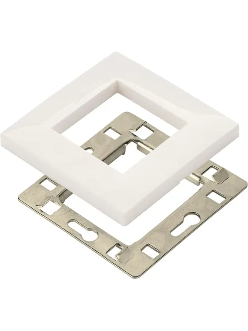 Модуль LANMASTER LAN-FRS45x45/1-WH рамка 1-постовая 45х45, с суппортом, бел