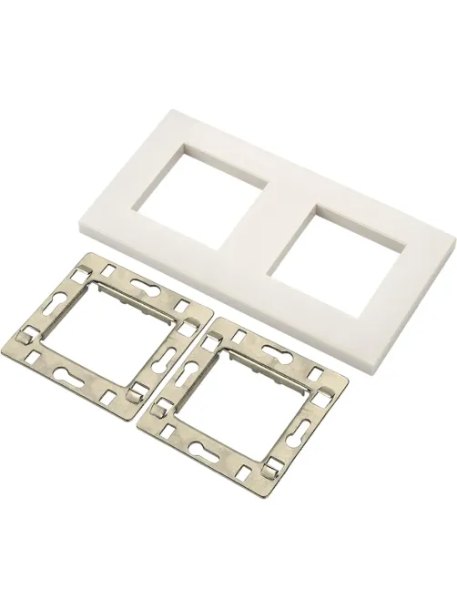 Модуль LANMASTER LAN-FRS45x45/2-WH рамка 2-постовая 45х45, с суппортами,бел