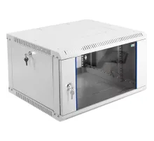 Шкаф настенный телеком. ЦМО разб. 6U (600х520) дверь стекло (ШРН-Э-6.500)