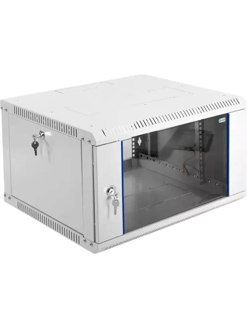 Шкаф настенный телеком. ЦМО разб. 6U (600х520) дверь стекло (ШРН-Э-6.500)
