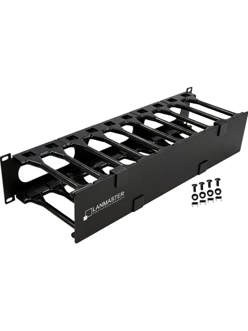 Кабельный органайзер 19 LANMASTER LAN-ORG-PF/S-2U