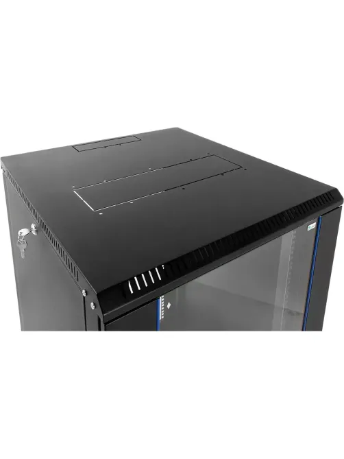 Шкаф настенный ЦМО разб. 12U(600х520)дверь стекло,черн (ШРН-Э-12.500-9005)