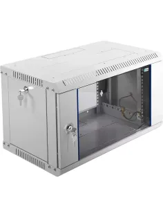 Шкаф настенный телеком. ЦМО разб. 6U (600х350) дверь стекло (ШРН-Э-6.350)