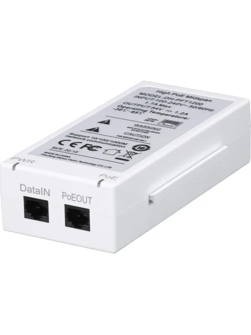 PoE-сплиттер DAHUA DH-PFT1200,RJ45 10/100/1000Мбит/с (PoE/PoE+/Hi-PoE),60Вт