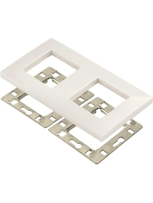 Модуль LANMASTER LAN-FRS45x45/2-WH рамка 2-постовая 45х45, с суппортами,бел