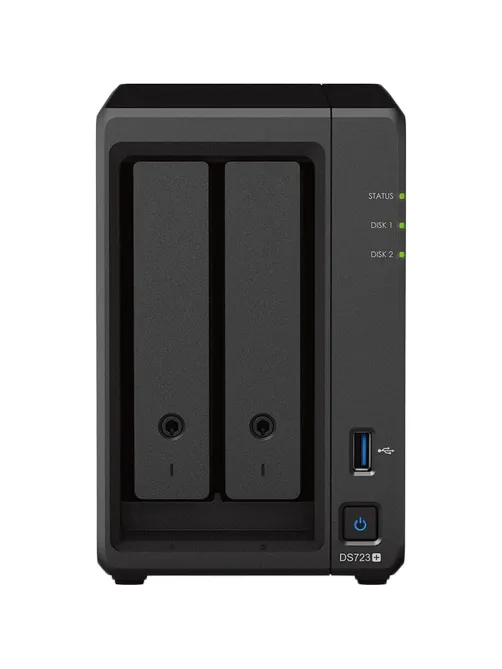 Сетевое хранилище Synology DS723+ 2x2.5/3.5 SATA/Ryzen R1600/2GB DDR4