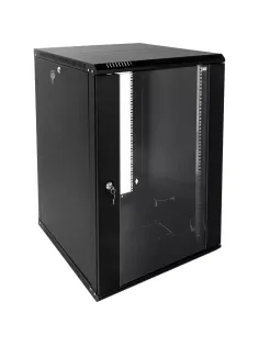 Шкаф настенный ЦМО разб. 12U(600х520)дверь стекло,черн (ШРН-Э-12.500-9005)