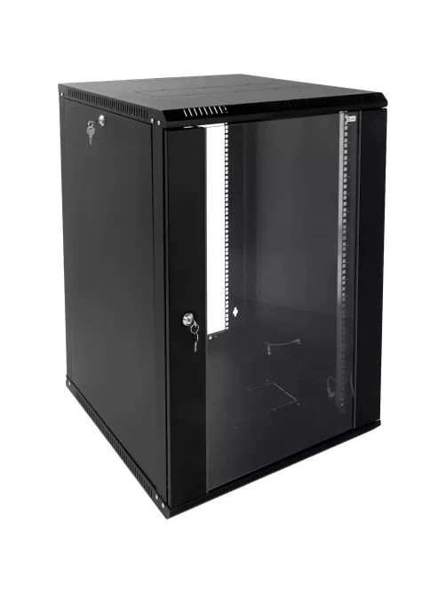 Шкаф настенный ЦМО разб. 12U(600х520)дверь стекло,черн (ШРН-Э-12.500-9005)