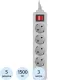 Сетевой фильтр PC Pet AP01006-3-G 3м (5 розеток) серый (пакет)