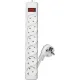 Сетевой фильтр PROGIX PG644 6р/10м/3,5кВТ/16А заземление, белый, ПВС 3х1.5