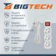 Сетевой фильтр BigTech ST310-5-W(3р/5м/10А/2,2кВт/3х0,75 мм2/белый)