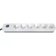 Сетевой фильтр Powercom SP-06W 1,8 м (6 розеток) белый/серый