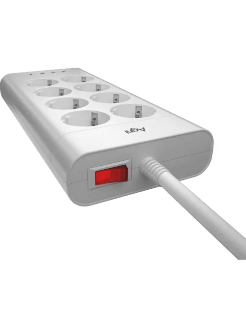 Сетевой фильтр AGNI 8р/2м,3USB,1TYPE-C 20W,белый(TP-FA4U8E-C-2m-white)