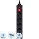 Сетевой фильтр Buro 500SH-1.8-UPS-B 1.8м (5 розеток) черный(коробка)