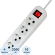 Сетевой фильтр PROGIX SF4PW10 4р/10м белый, 3х0,75мм, 10А/2000Вт
