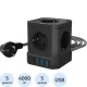 Сетевой фильтр AGNI  5р/5м,3USB 1TYPE-C,черный(TP-VE4U5E-C-5m-black)
