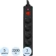 Сетевой фильтр Buro 500SH-3-B 3м (5 розеток) черный